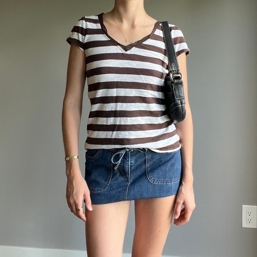 Brown Striped Top